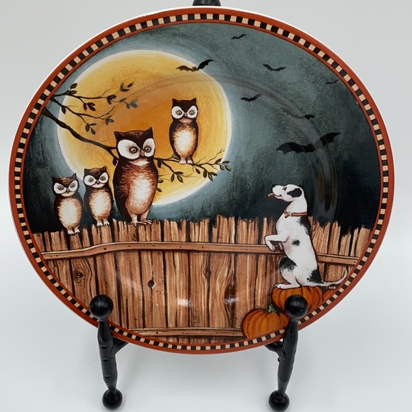 Sakura David Carter Brown Halloween Salad Plates - Picture 6 of 8